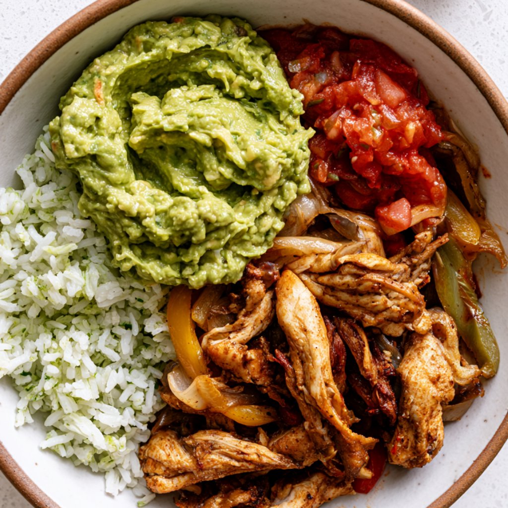 5. Sheet Pan Chicken Fajita Bowls