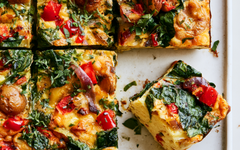5. Sheet Pan Veggie Frittata