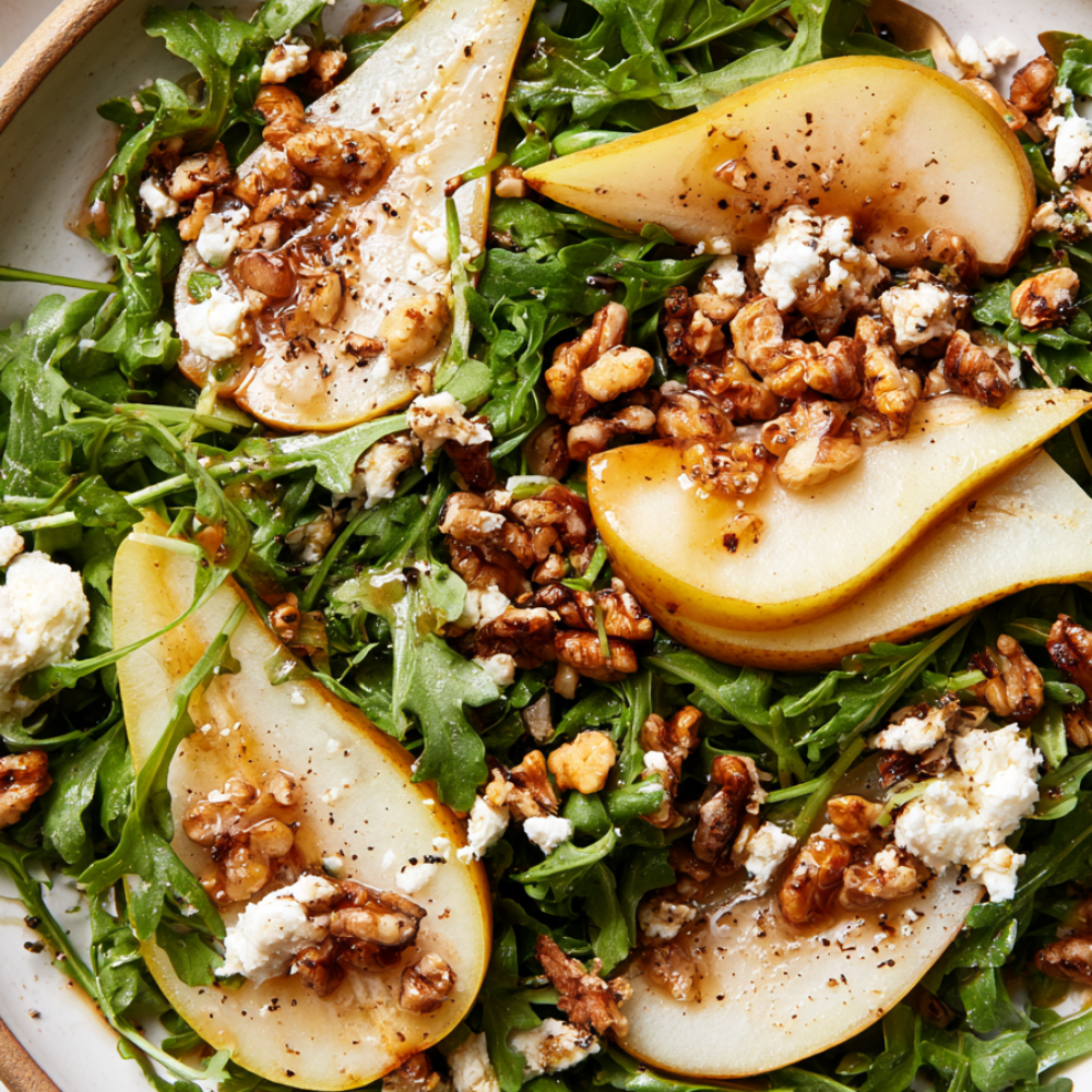 6. Arugula & Pear Salad with Goat Cheese