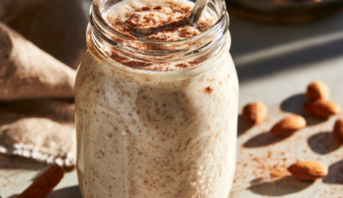6. Cinnamon Vanilla Almond Protein Shake
