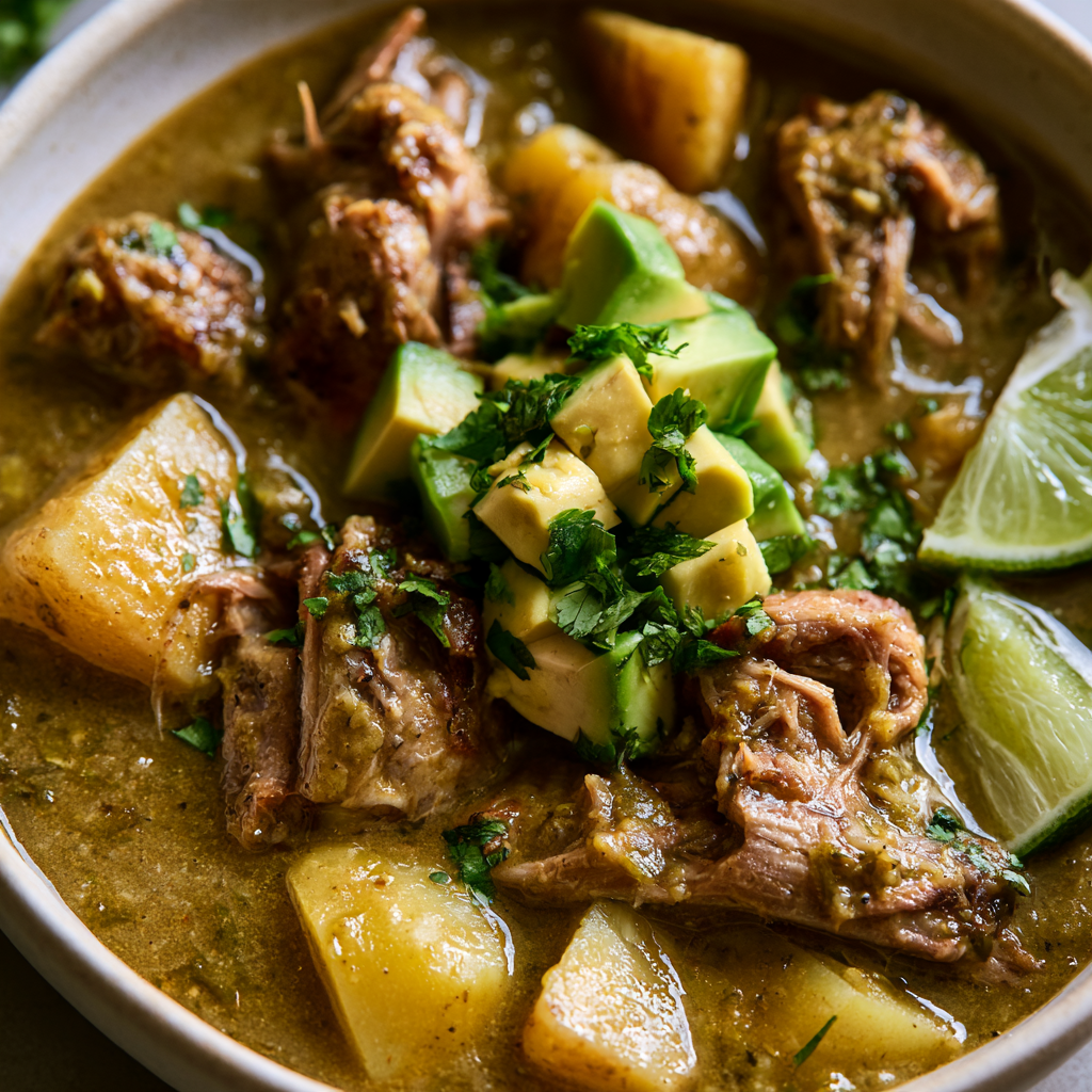 6. Crockpot Pork & Green Chile Stew