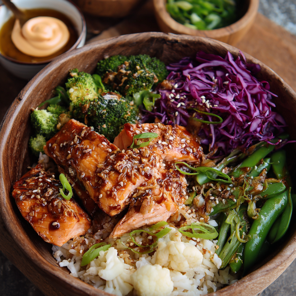 6. Teriyaki Salmon & Broccoli Bowls