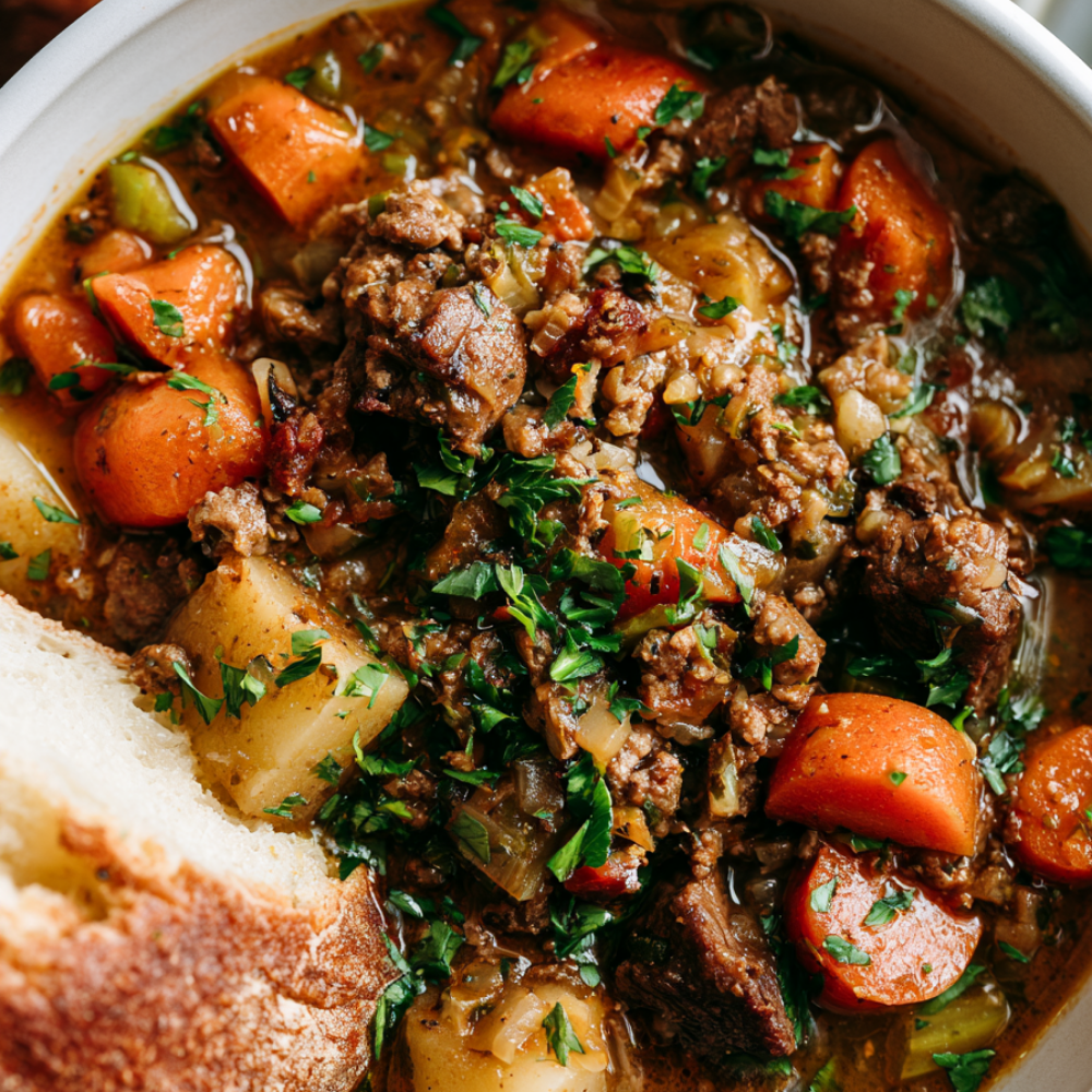 7. Crockpot Vegetable Soup With Stew Meat