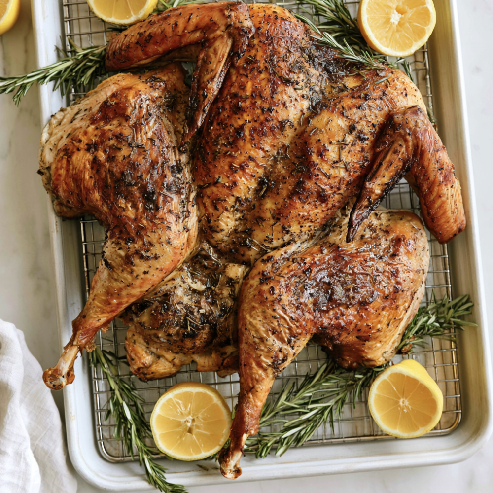 7. Spatchcocked Rosemary Lemon Turkey