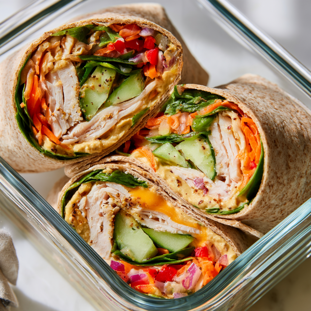 1. Turkey Hummus Wrap