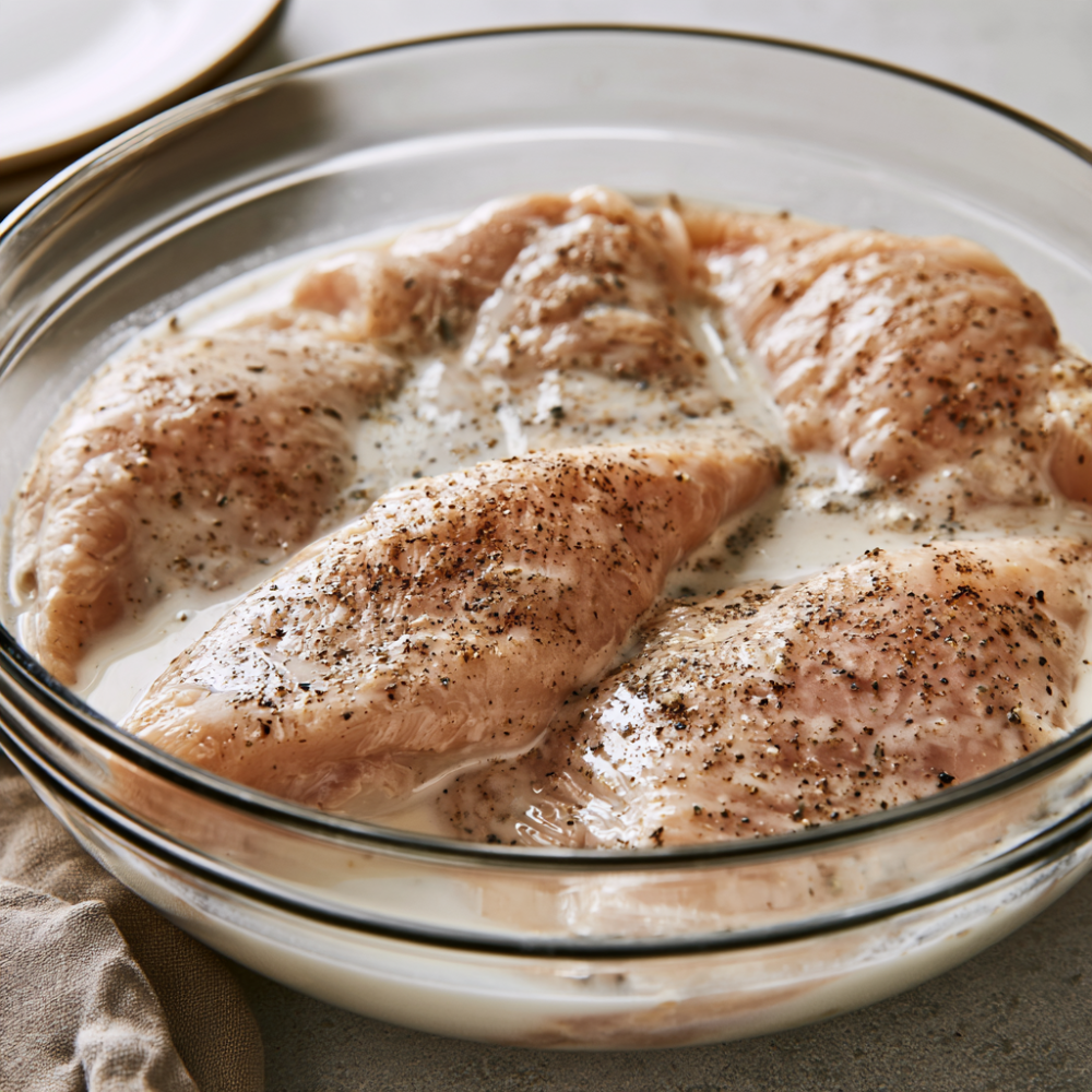 Air Fryer Fried Chicken-Buttermilk marinade