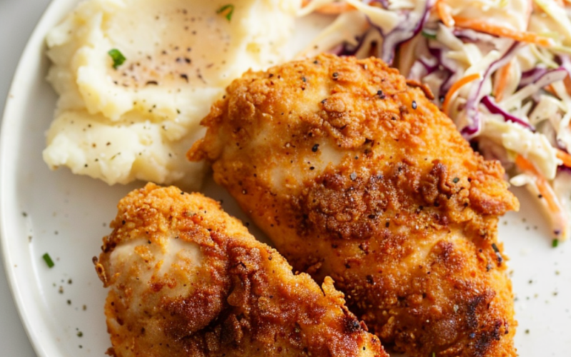Air Fryer Fried Chicken-served