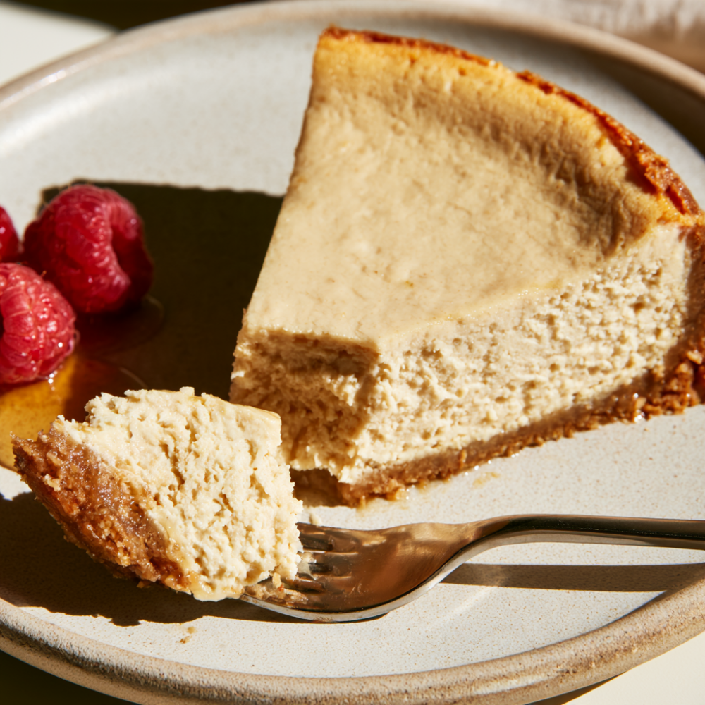 Baked Protein Cheesecake Recipe Slice