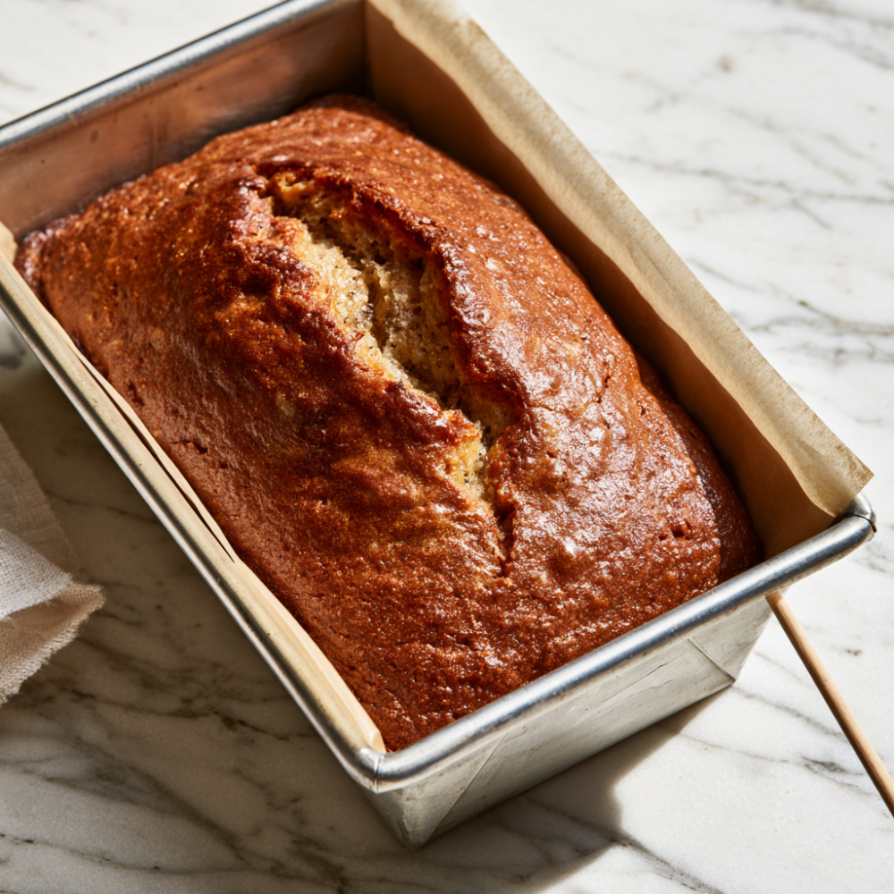 Banana Bread Recipe with 2 Bananas-Loaf