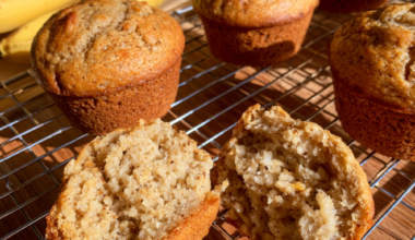 Banana Protein Muffins-closeup