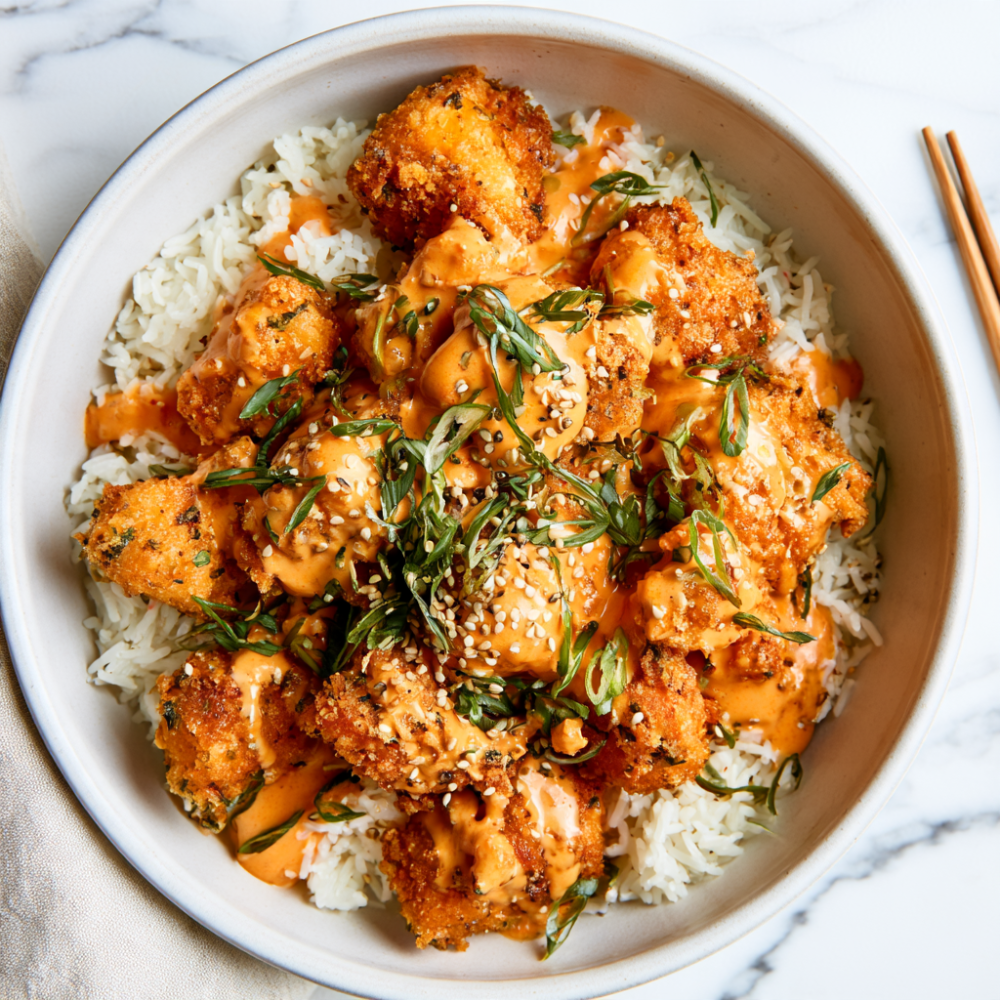 Bang Bang Chicken Bowl Over Rice
