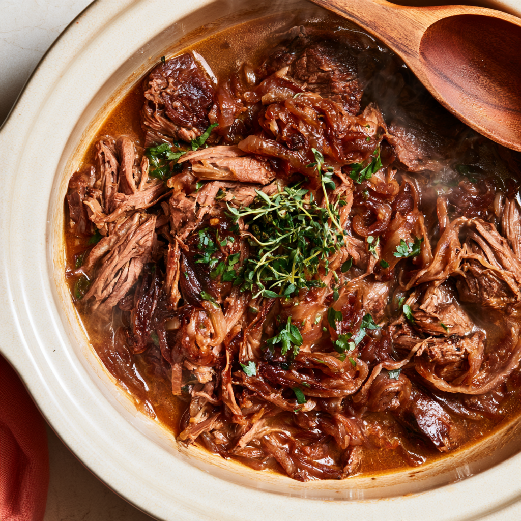 Beef Meal Prep_ French Onion Roast - Slow cooker