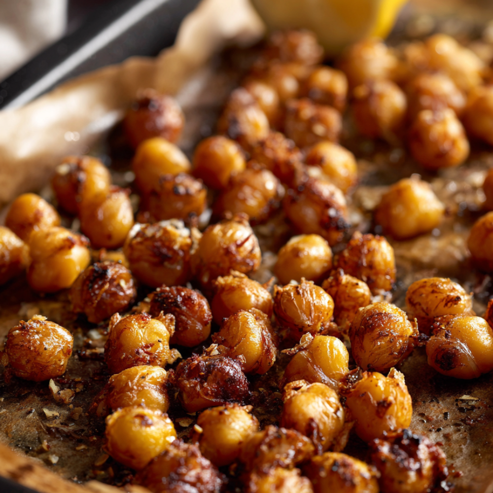 Beetroot Salad with Crispy Chickpeas and Feta -Crispy Roasted Chickpeas