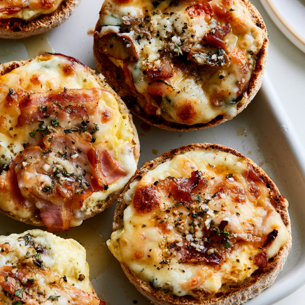 Breakfast Pizza Recipe-English Muffins