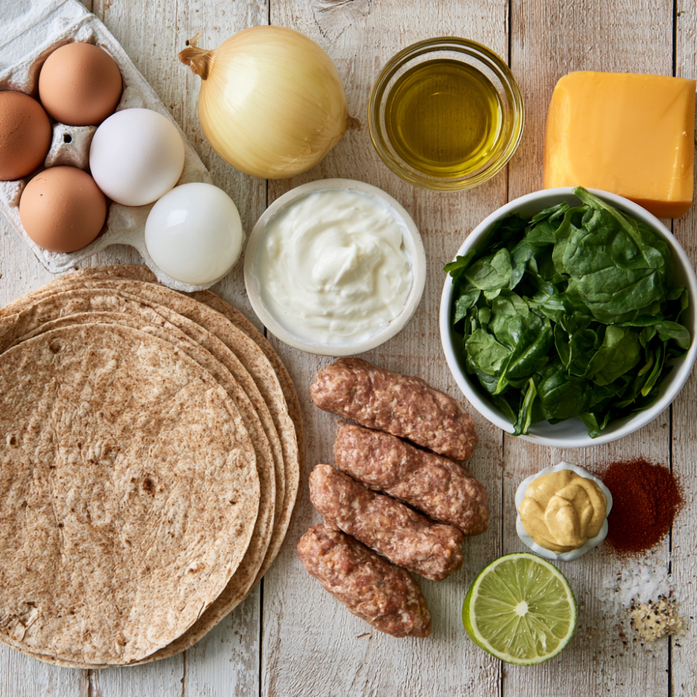 Breakfast Wraps With Turkey Sausage & Eggs Ingredients