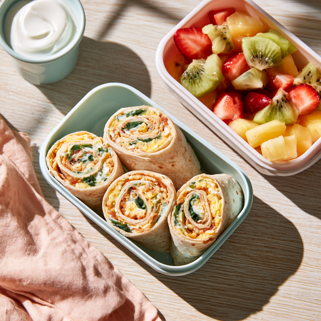 Breakfast Wraps With Turkey Sausage & Eggs for kids