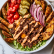 Burger Bowls Recipe With Ground Beef-closeup
