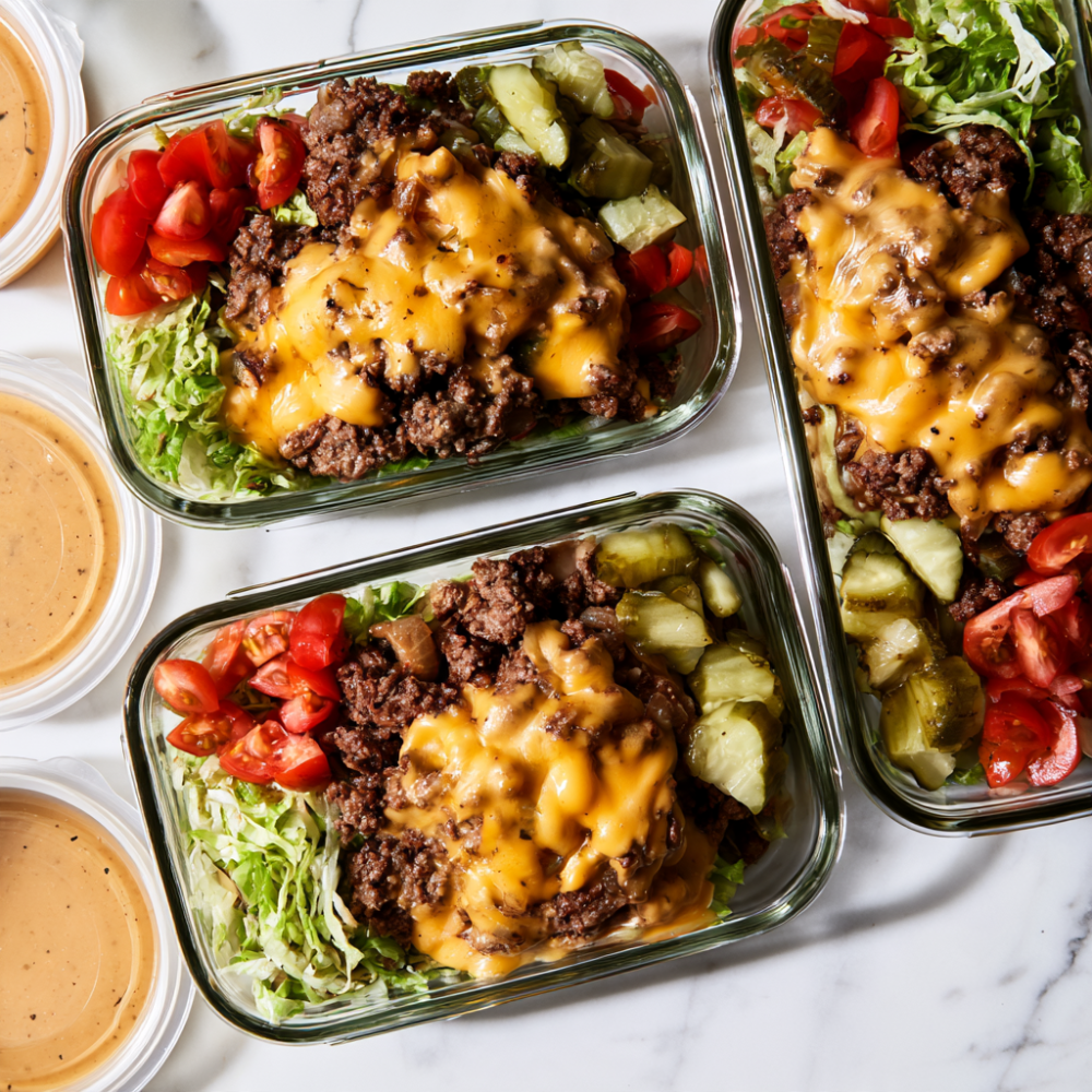 Burger Bowls Recipe With Ground Beef-meal prep