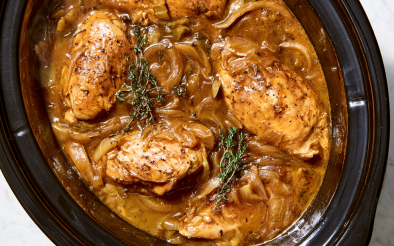 CROCKPOT SMOTHERED CHICKEN