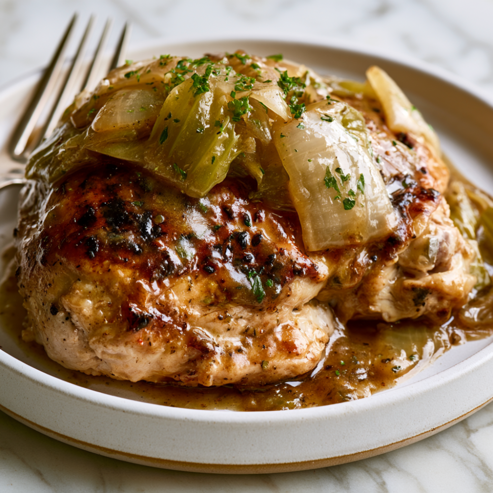 CROCKPOT SMOTHERED CHICKEN Close UP