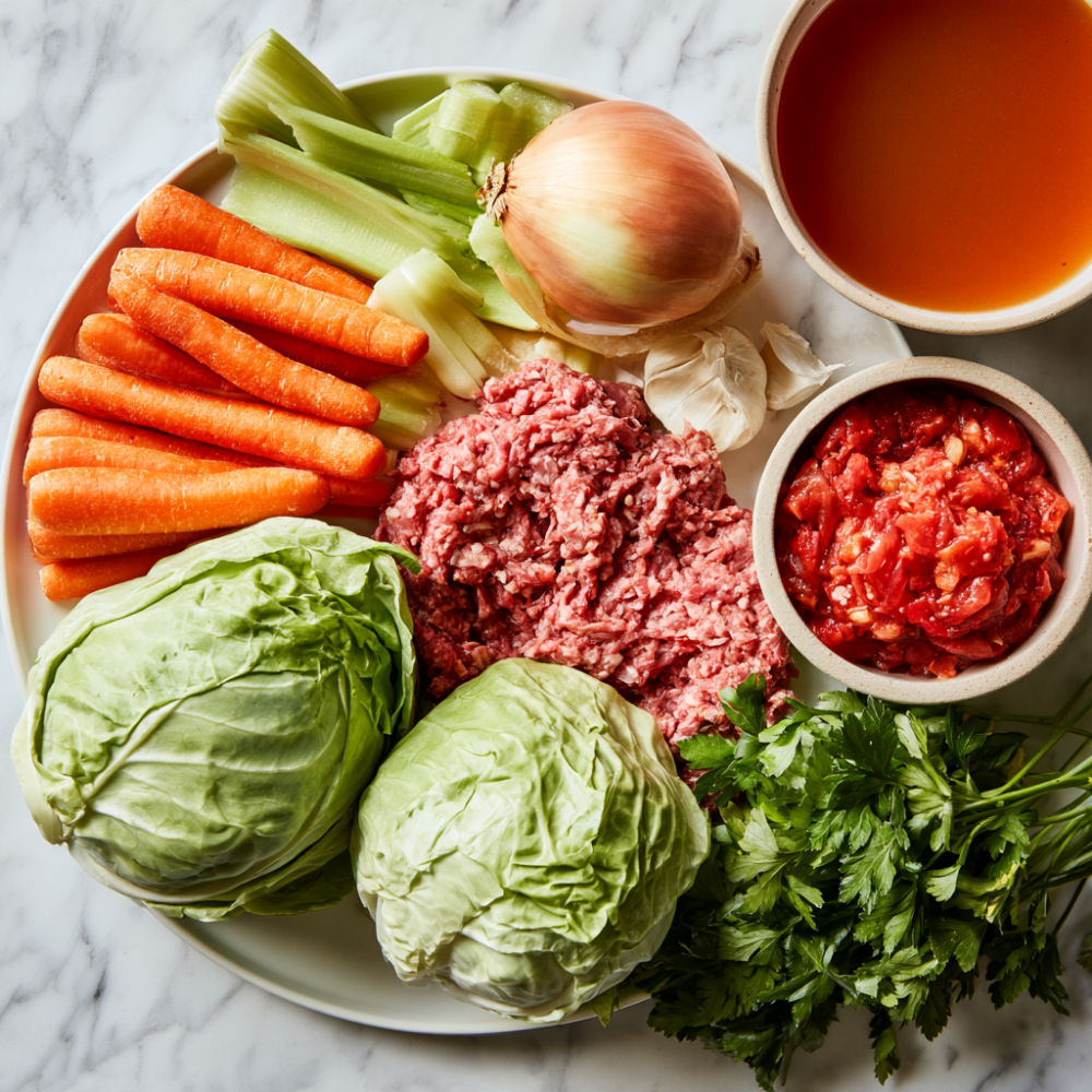 Cabbage Soup with Ground Beef Ingredients