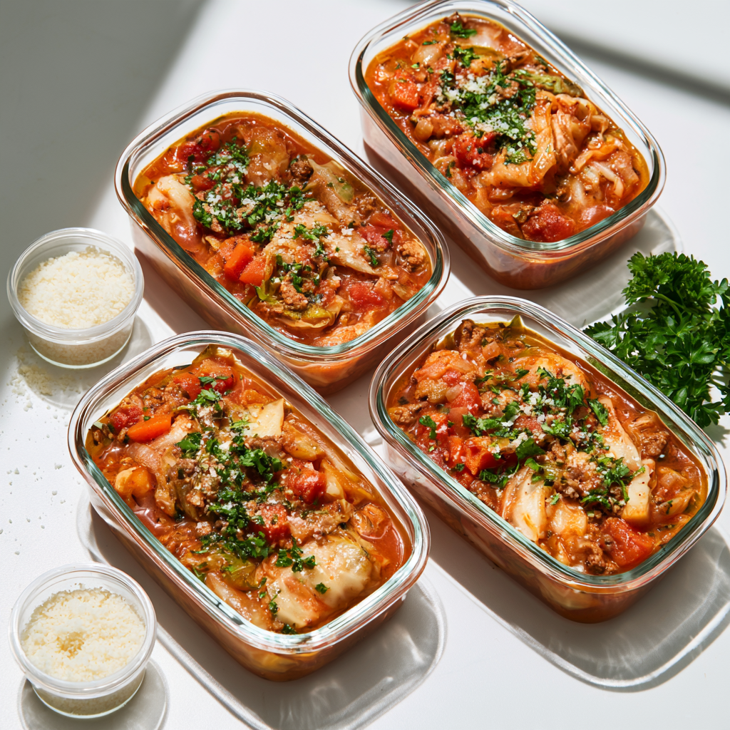 Cabbage Soup with Ground Beef Meal Prep