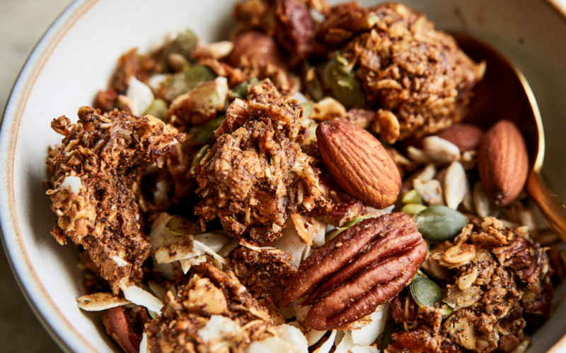 Chai-Spiced Protein Granola Clusters