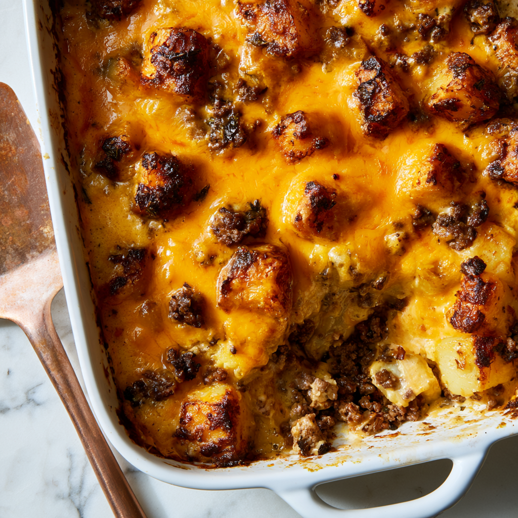 Cheeseburger Potato Casserole Shot