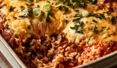 Cheesy Ground Beef and Rice Casserole
