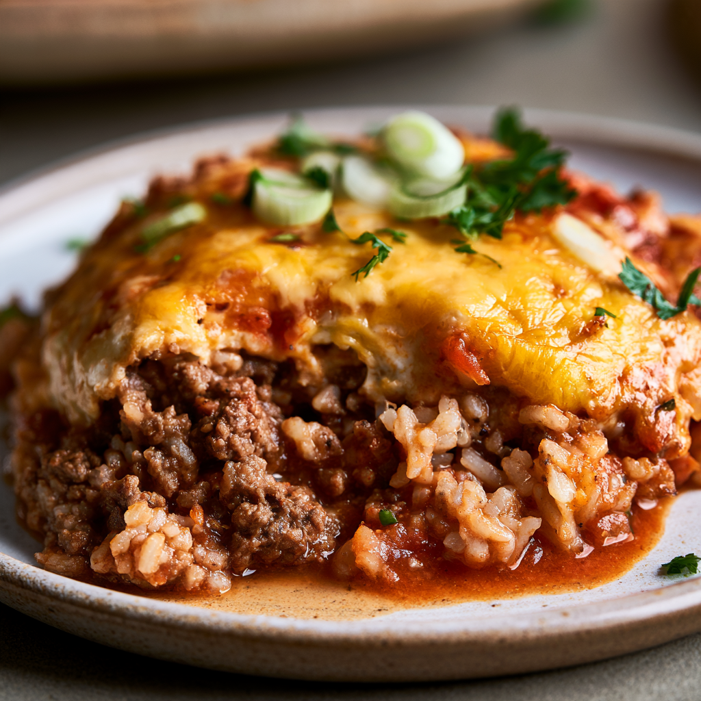 Cheesy Ground Beef and Rice Casserole -serving suggestions