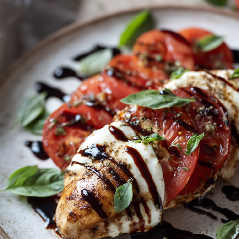 Chicken Caprese -served