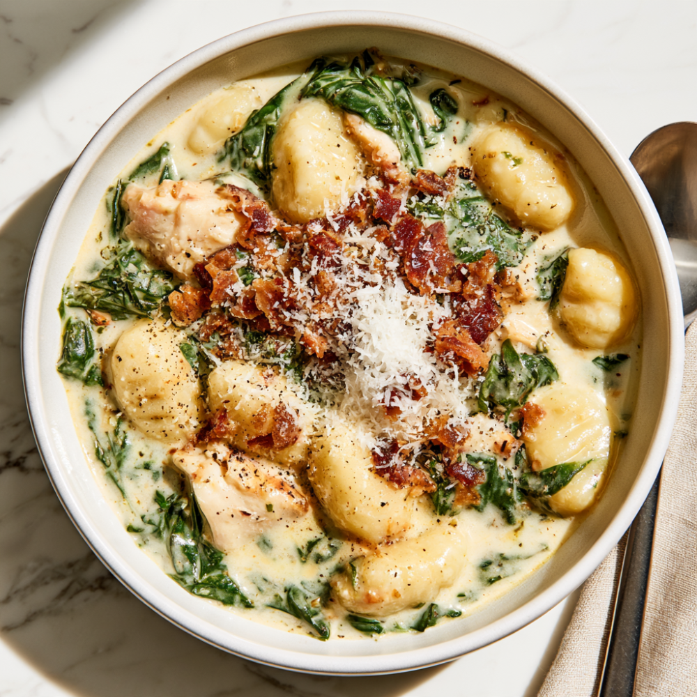 Chicken Gnocchi Soup Recipe-Bowl