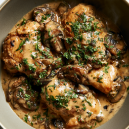 Chicken Marsala Served