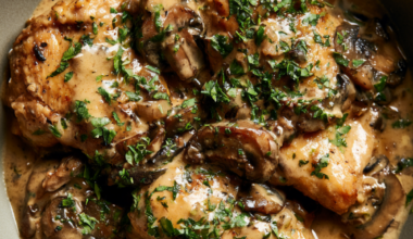 Chicken Marsala Served