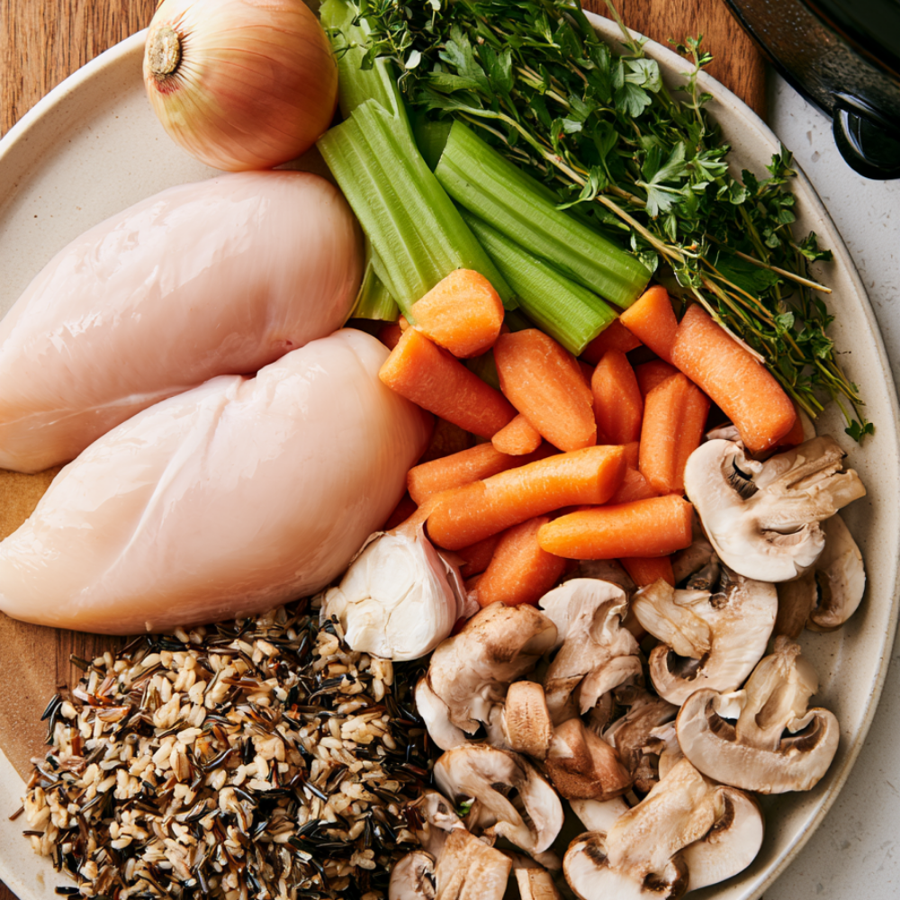 Chicken Wild Rice Soup Crockpot-ingredients