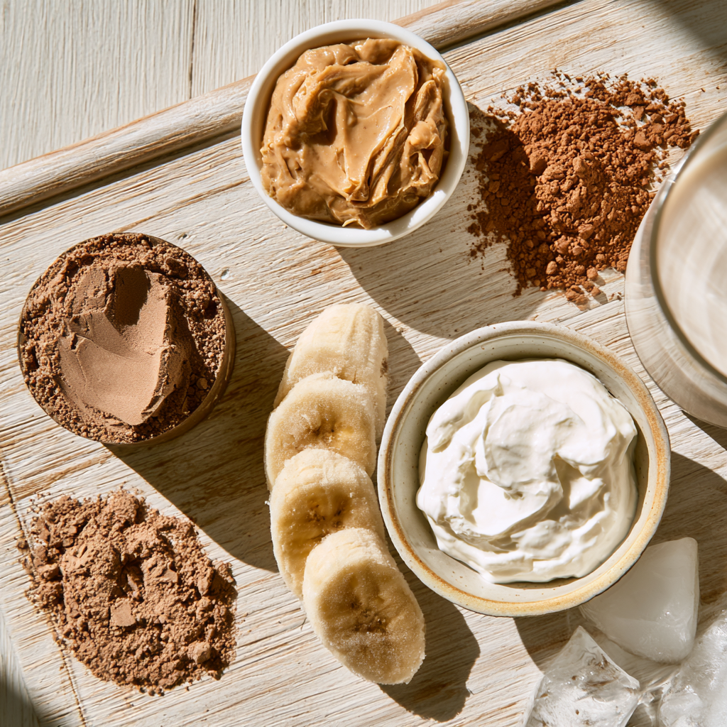 Chocolate Peanut Butter Protein Shake Ingredients