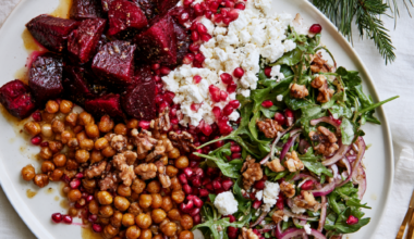 Christmas Beetroot Salad with Crispy Chickpeas and Feta