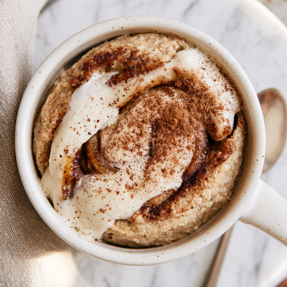 Cinnamon Roll Protein Mug Cake