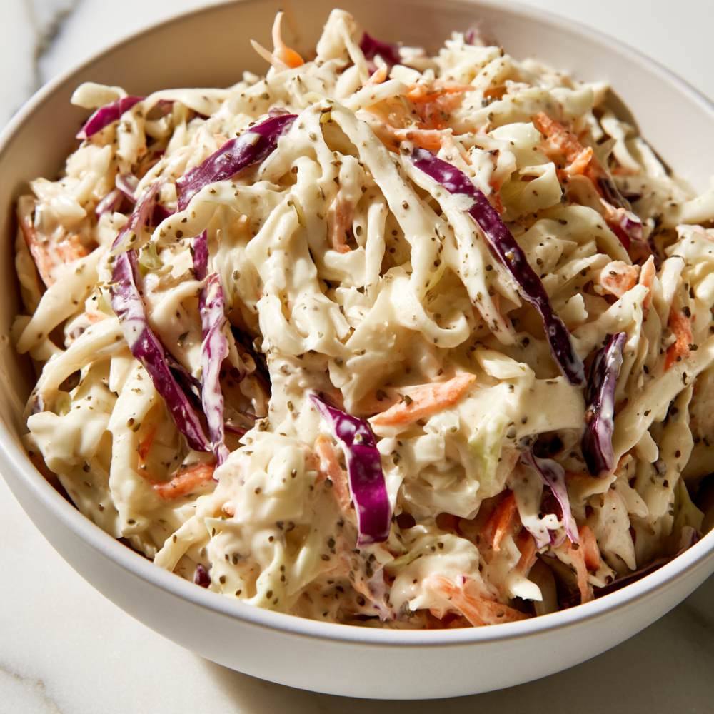 Classic Creamy Coleslaw-Closeup