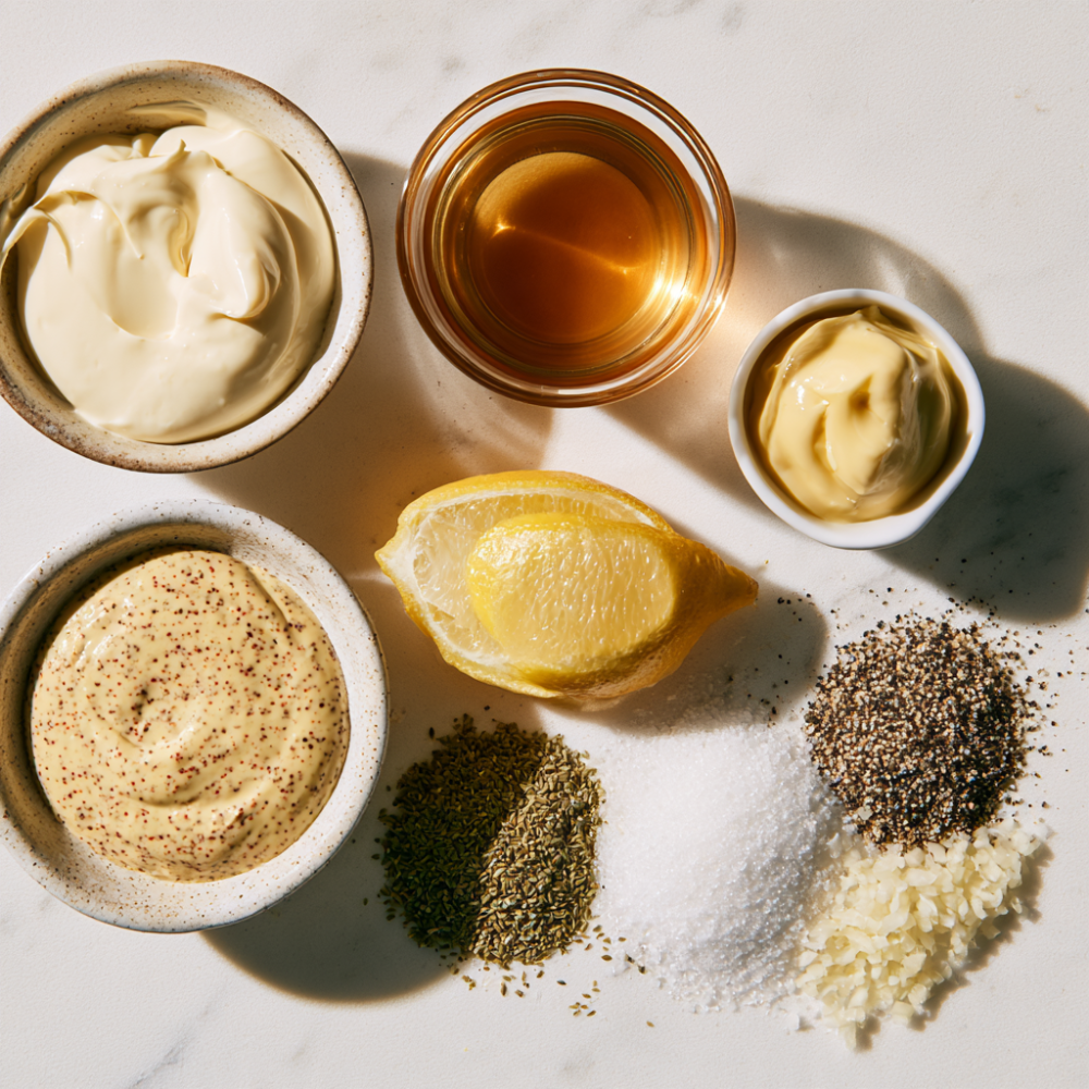Classic Creamy Coleslaw-Dressing Ingredients