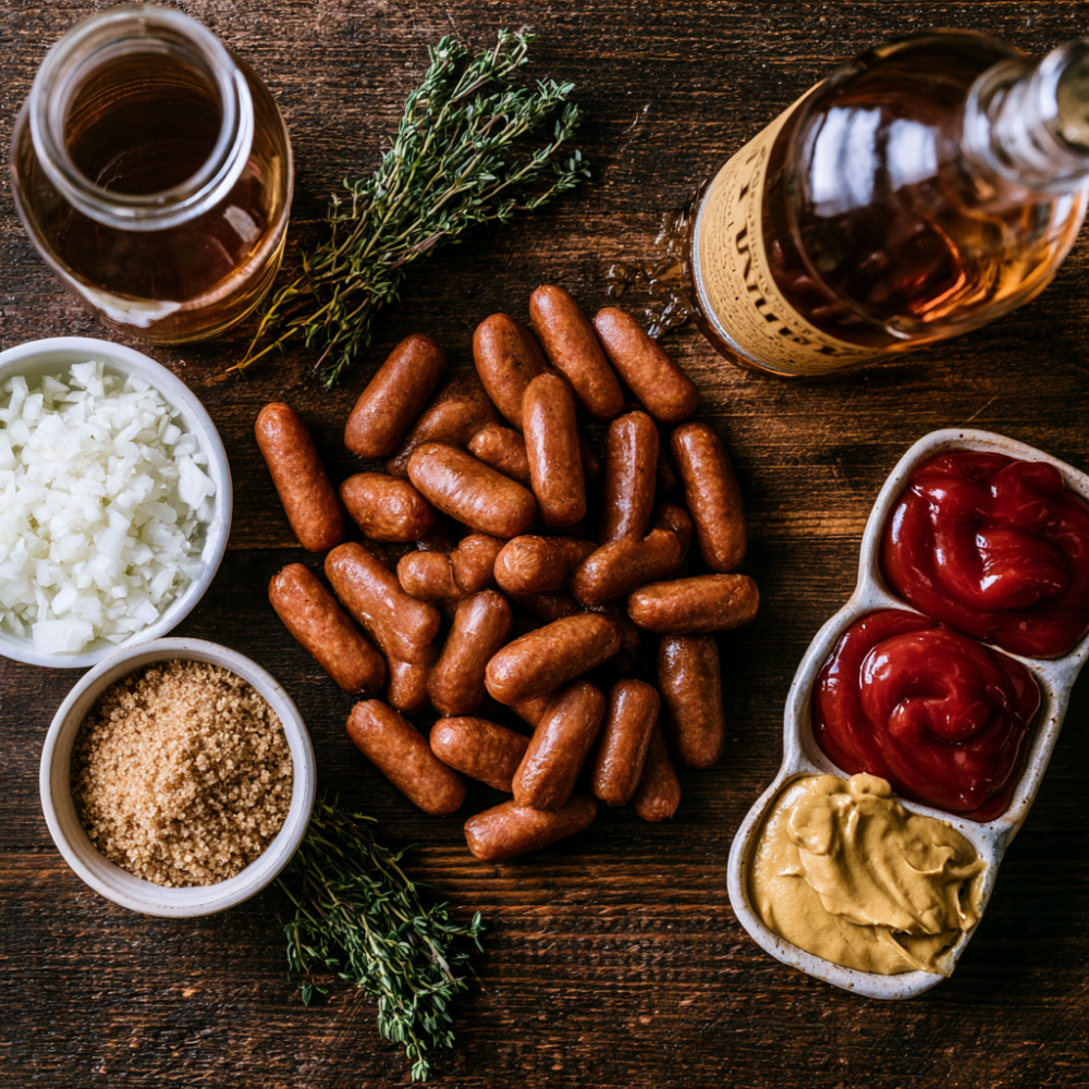 Cocktail Weenies Crockpot-Ingredients