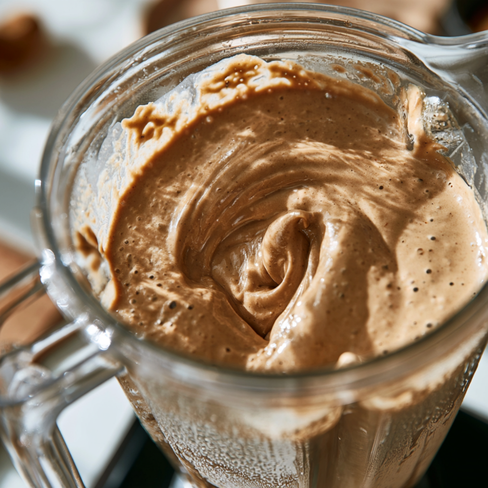 Coffee Protein Smoothie-Blending