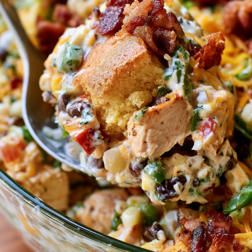 Cornbread Salad-closeup