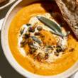 Creamy Crockpot Butternut Squash Soup - Bowl