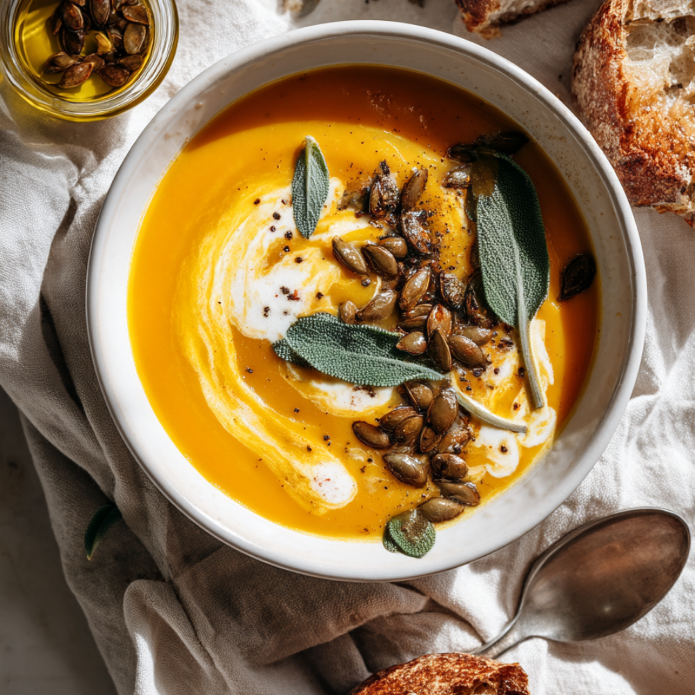 Creamy Crockpot Butternut Squash Soup-Cup