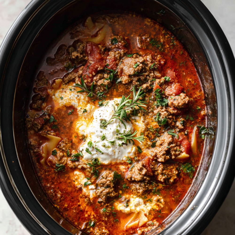 Crock Pot Lasagna Soup