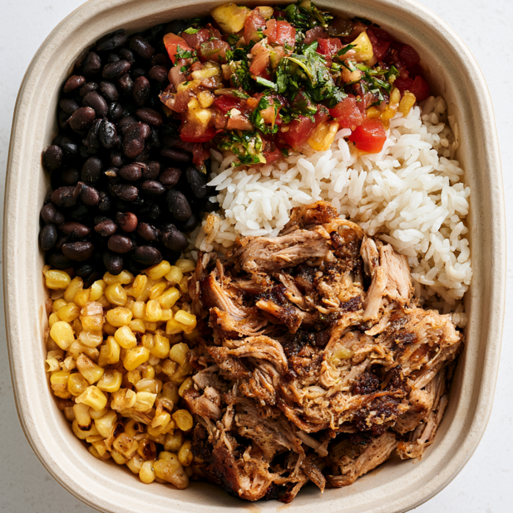 Crockpot Boston Button Recipes_ Fall-Apart Pork Carnitas-Meal Prep Bowl