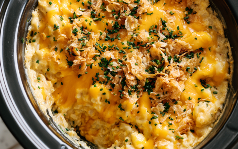 Crockpot Cheesy Potatoes with Hashbrowns