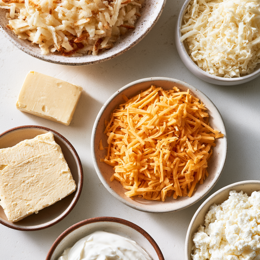 Crockpot Cheesy Potatoes with Hashbrowns-Ingredients