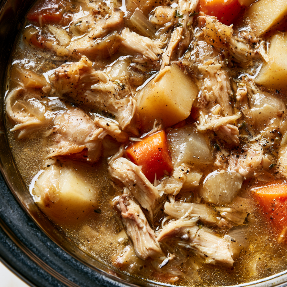 Crockpot Chicken Stew-closeup